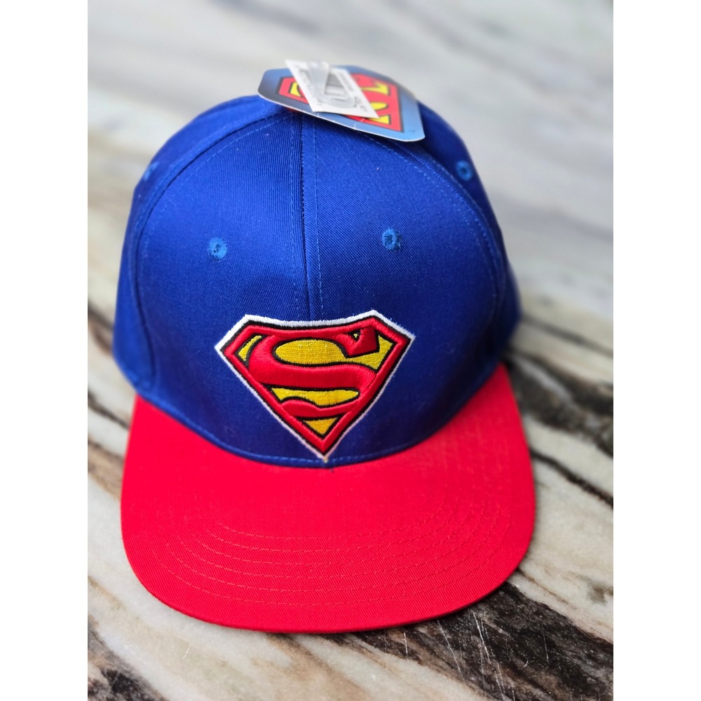 Superman DC Comics Blue Red Snapback Hat Comic Graphic Under Brim EMSM2623 NEW